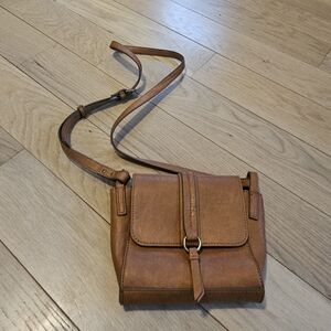 Market And Spruce Tan Leather Small Crossbody Bag